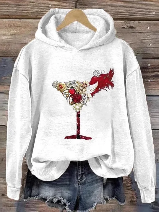 Lässig Kapuze Ethnisch Sweatshirt