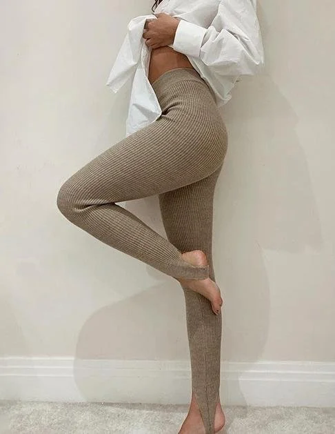 Damen Unifarben Lang Hose Lässig Frühling/Herbst Hose