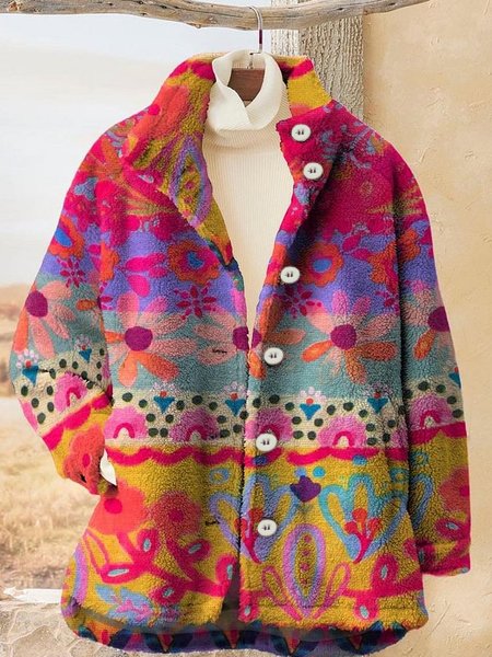 Damen Ethnisch verdicken Weit Jacke