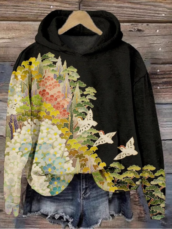 Lässig Kapuze Weihnachten Sweatshirt