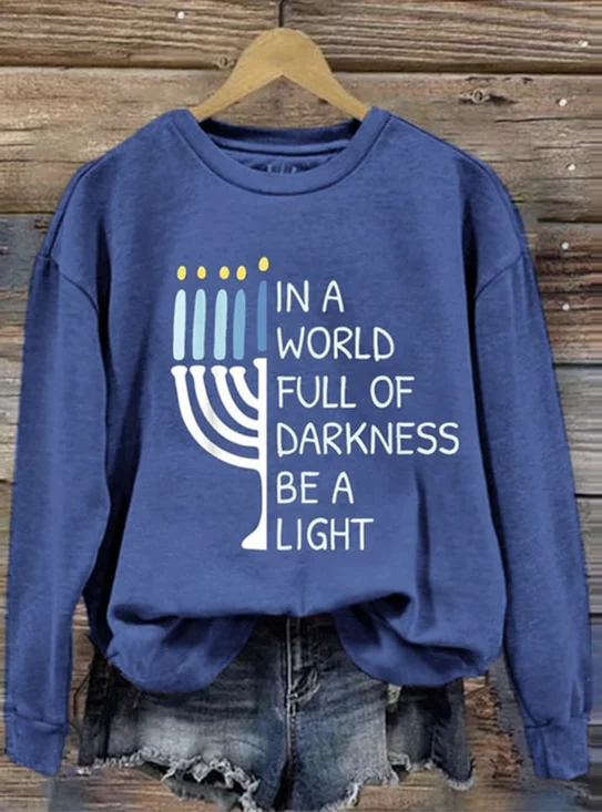 Lässig Rundhals Textbriefe Sweatshirt