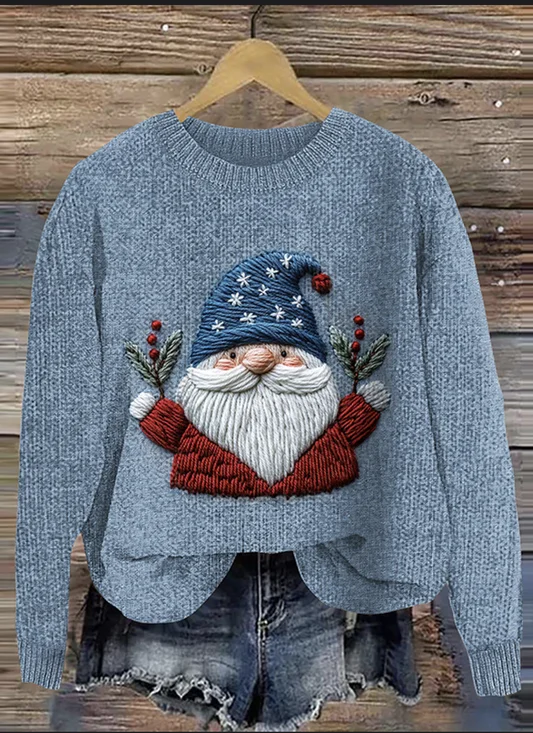 Damen Wolle/Stricken Tier Langarm Bequem Lässig Pullover