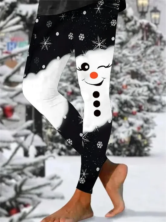 Damen 3d Drucken Retro Alle Jahreszeiten Lang Leggings