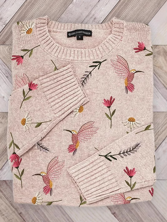 Lässig Rundhals Tier Sweatshirt