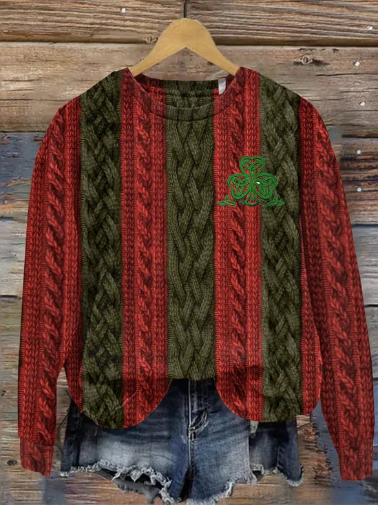 Damen Wolle/Stricken Tier Langarm Bequem Lässig Pullover