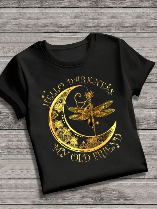 Retro Tier Rundhals Kurzarm T-Shirt