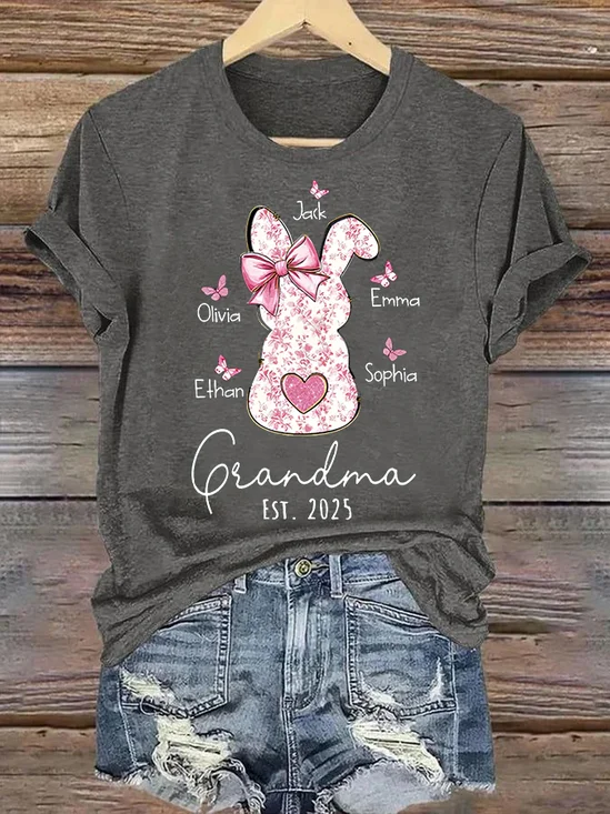 Lässig Tier Rundhals Kurzarm T-Shirt