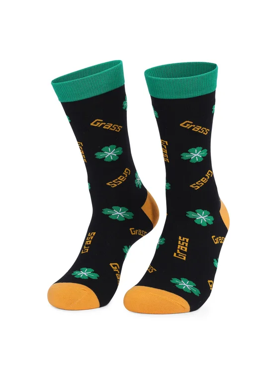 Kleeblatt Jacquard NS. Patricks Day Dick Mittel Tube Baumwolle Socken