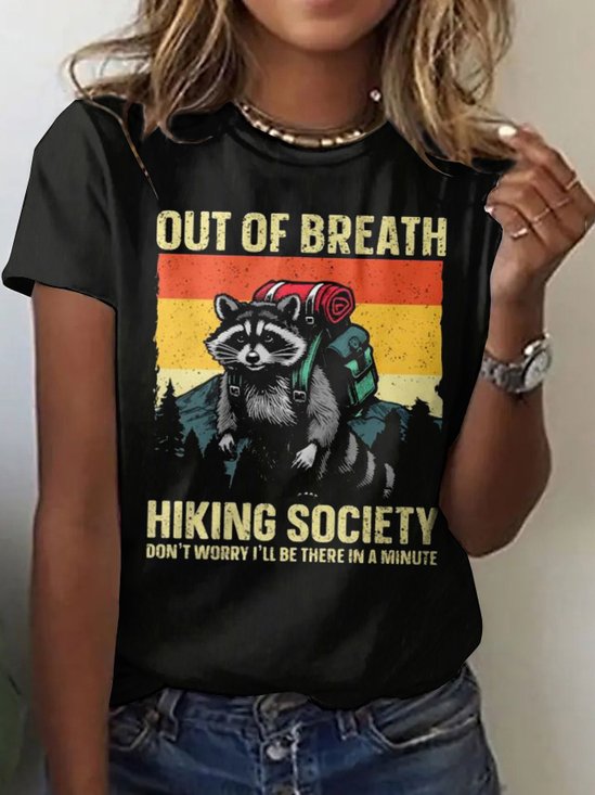Lässig Tier Rundhals Kurzarm T-Shirt