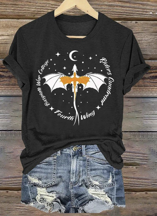 Lässig Tier Rundhals Kurzarm T-Shirt