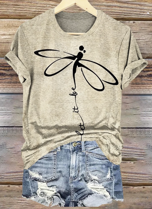 Lässig Tier Rundhals Kurzarm T-Shirt