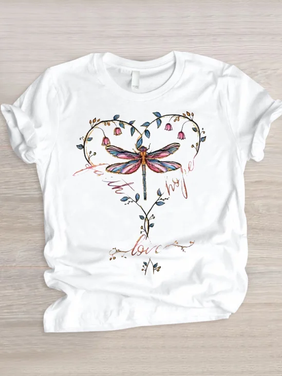 Lässig Tier Rundhals Kurzarm T-Shirt