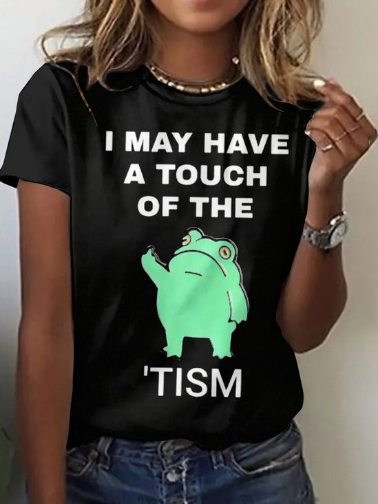 Lässig Tier Rundhals Kurzarm T-Shirt