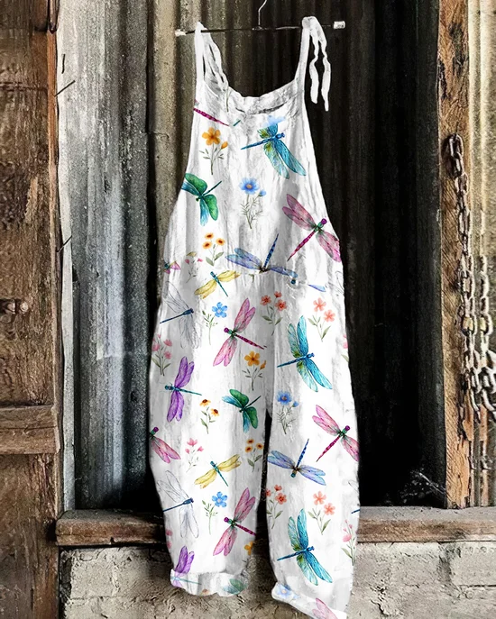 Damen Ärmellos Spaghettiträger Regelmäßige Passform Lang Täglich Lässig Geblümt Normal Cami Jumpsuit