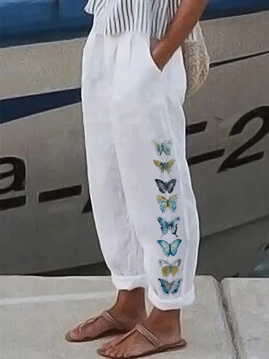 Lässig Schmetterling Lang Hose