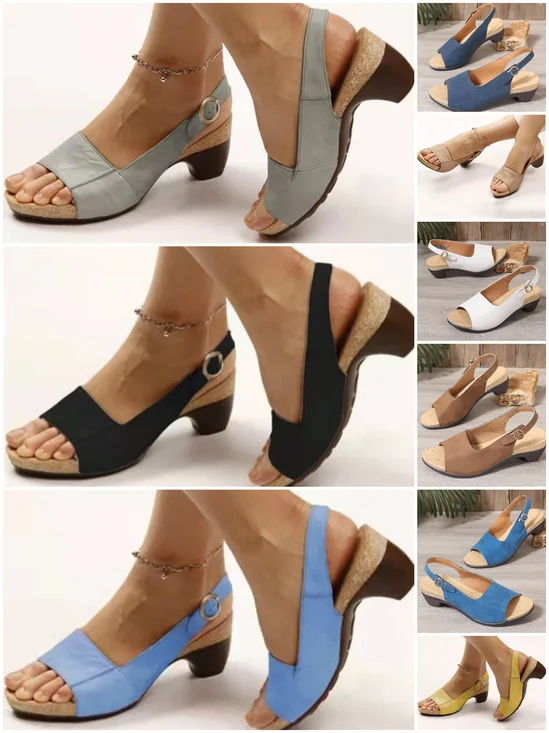 Retro Unifarben Nach der Schnürung Blockabsatz Zurück leere Schuhe