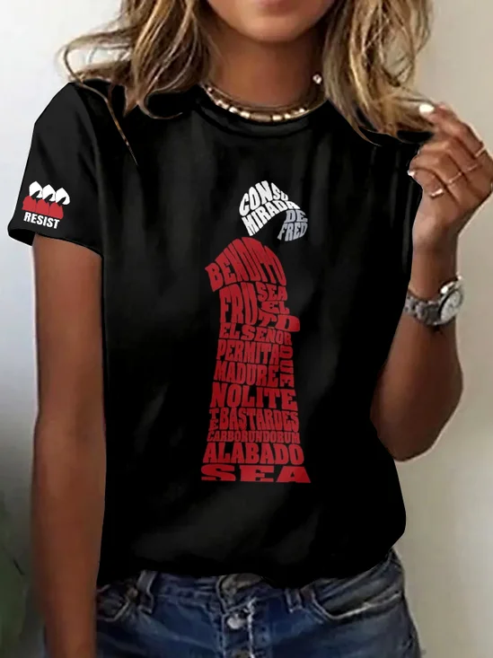 Retro Tier Rundhals Kurzarm T-Shirt