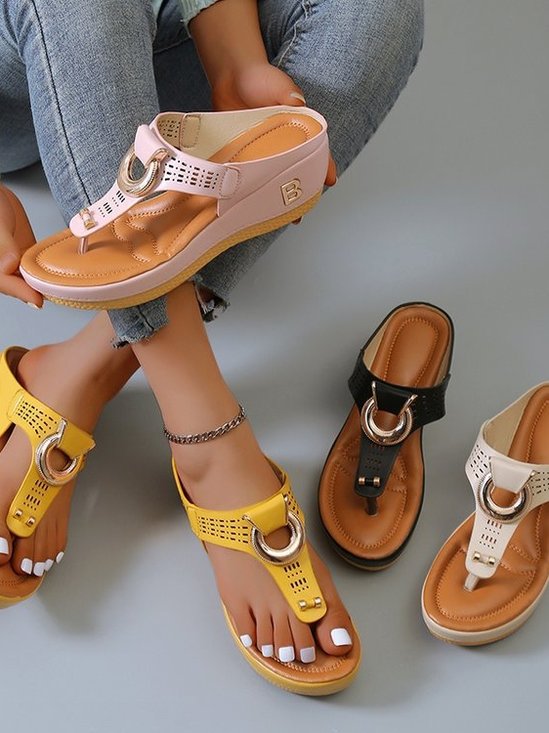 Retro Farbblock Atmungsaktiv Slip On Blockabsatz Rutschfest Nahtverarbeitung