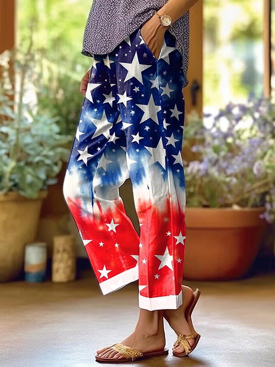 Damen Geometrisch Lang Hose Lässig Frühling/Herbst Hose
