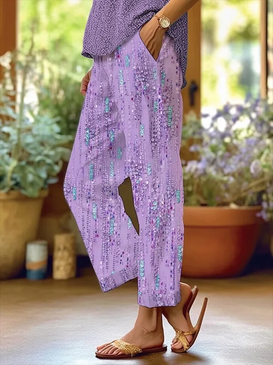 Damen Abstrakt Lang Hose Lässig Frühling/Herbst Hose