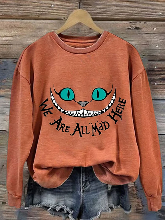 Lässig Rundhals Halloween Sweatshirt