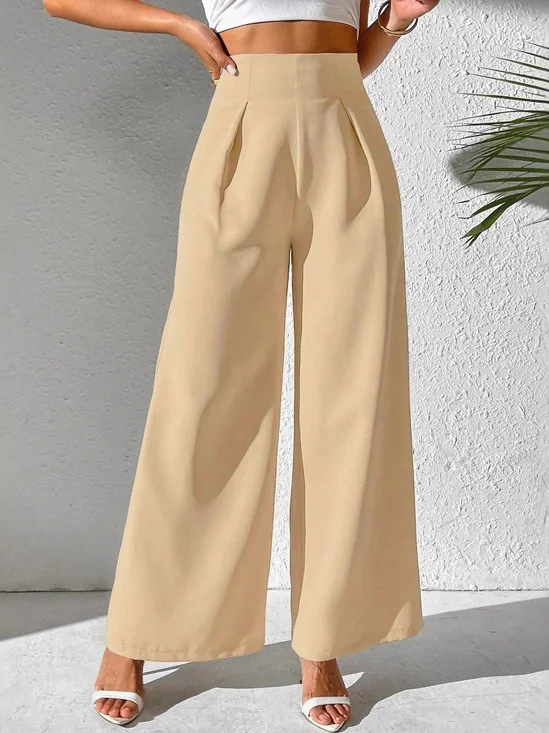 Damen Unifarben Lang Hose Lässig Frühling/Herbst Hose