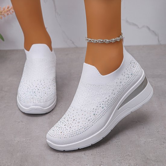 Lässig Unifarben Slip On Blockabsatz Slip On