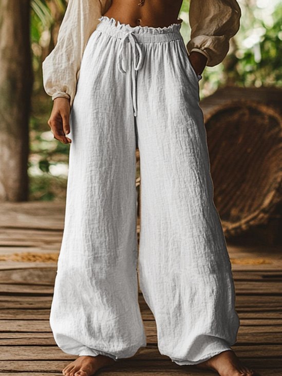 Damen Unifarben Lang Hose Lässig Frühling/Herbst Hose