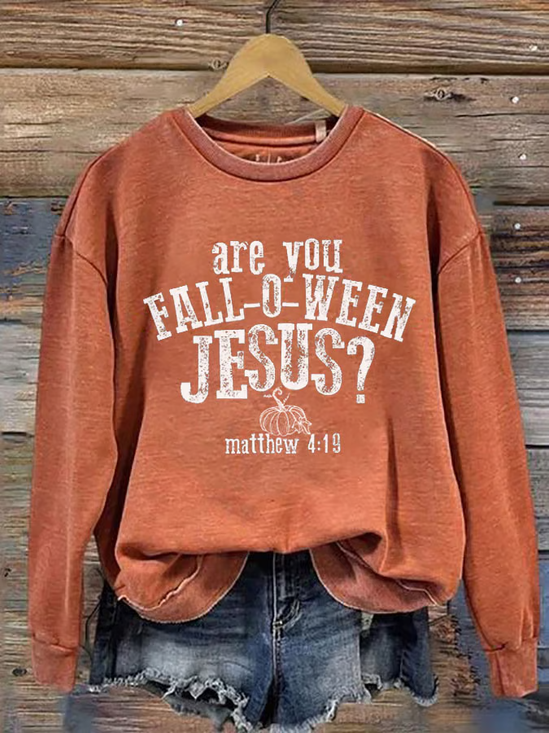Lässig Rundhals Halloween Sweatshirt