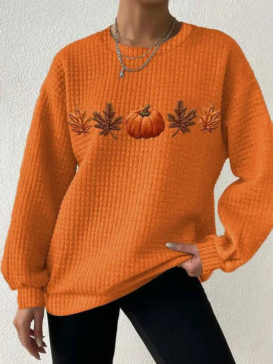 Lässig Rundhals Halloween Sweatshirt
