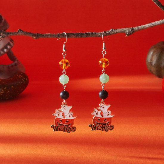 Halloween Kürbis Pendant Ohrringe Gothisch Quaste Damen Ohrringe