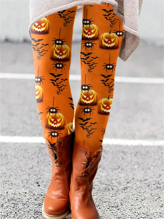 Damen Kariert Retro Alle Jahreszeiten Lang Leggings