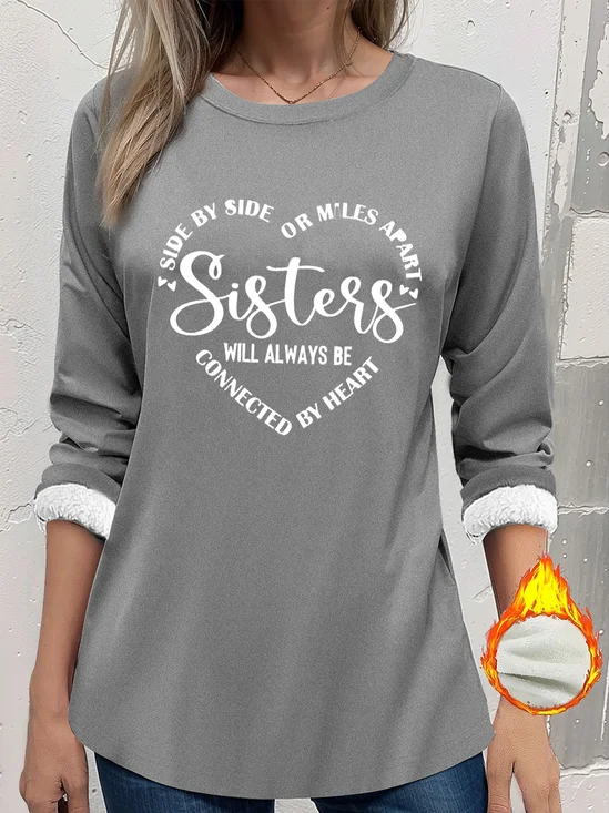 Retro Rundhals Buchstabenmuster Sweatshirt
