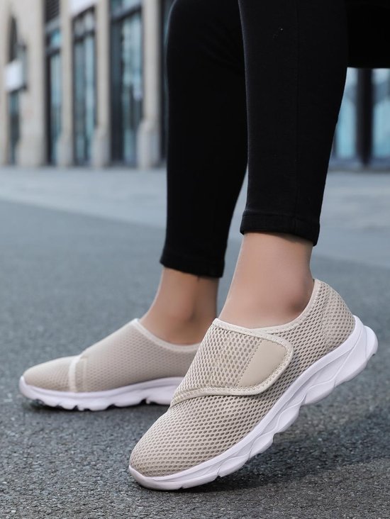 Lässig Unifarben Haken und Schleife Niedrig Fliegen Sie gewebte Schuhe Nahtverarbeitung
