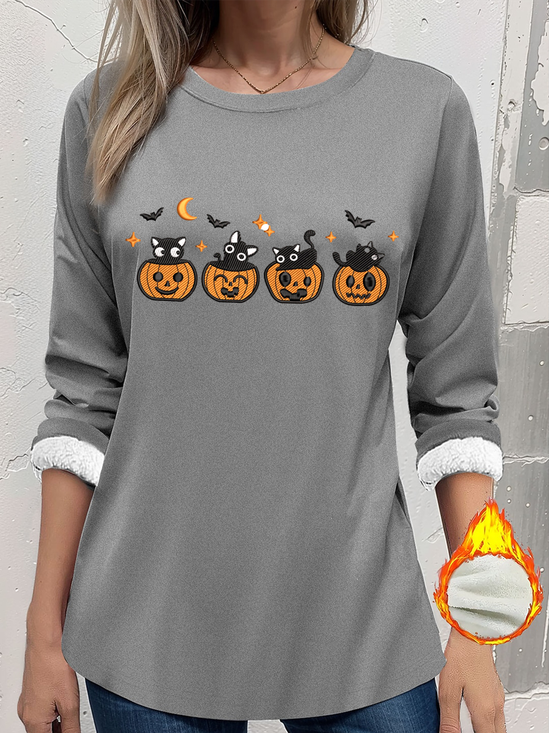 Retro Rundhals Halloween Sweatshirt