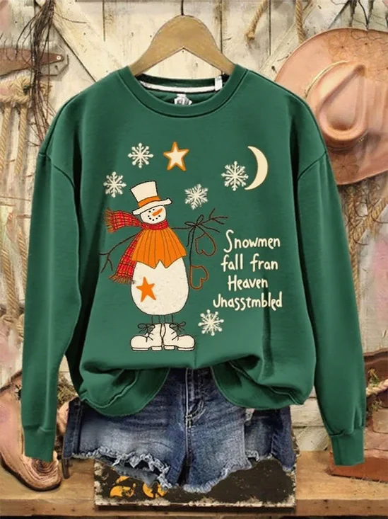 Lässig Rundhals Textbriefe Sweatshirt