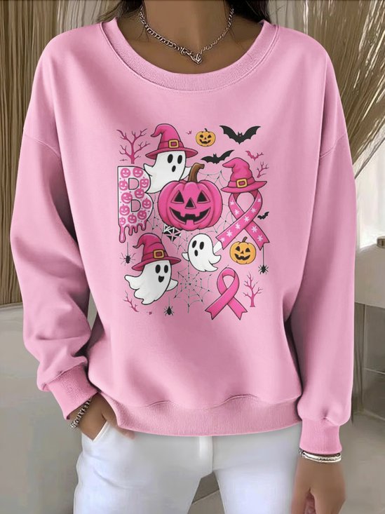 Lässig Rundhals Halloween Sweatshirt