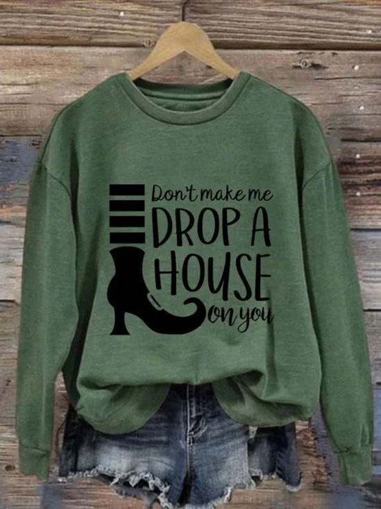 Retro Rundhals Halloween Sweatshirt