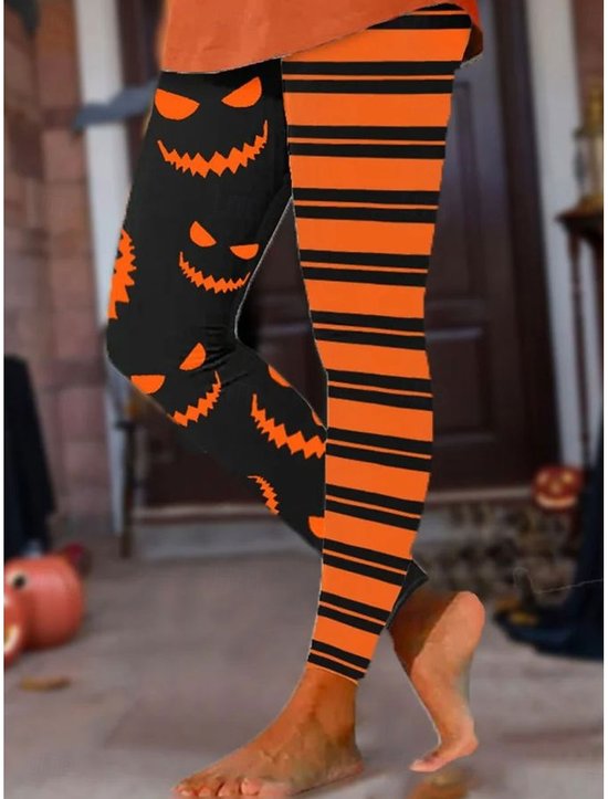Damen Halloween Retro Alle Jahreszeiten Lang Leggings