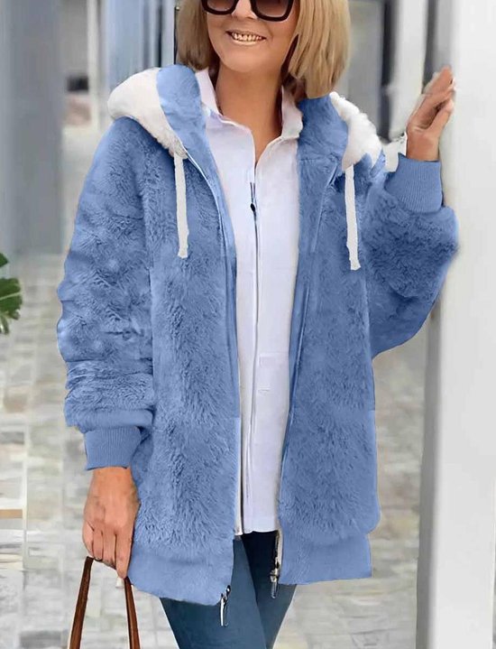 Damen Winter Oberbekleidung Retro Unifarben Langarm Schalkragen Jacke