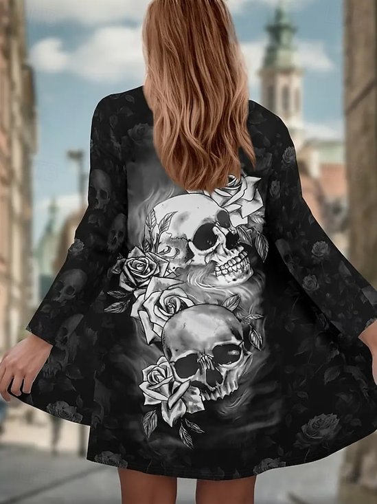 Damen Frühling/Herbst Oberbekleidung Retro Halloween Langarm V-Ausschnitt Jacke