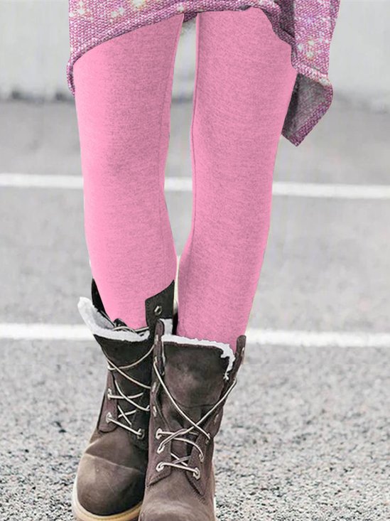 Damen Unifarben Retro Alle Jahreszeiten Lang Leggings