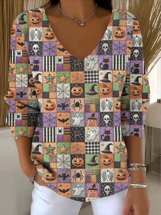 Damen Baumwolle Tier Langarm Bequem Lässig Pullover
