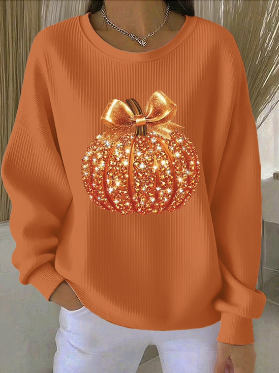 Lässig Rundhals Halloween Sweatshirt