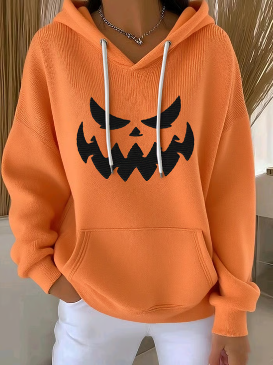 Lässig Kapuze Halloween (Kürbis) Kapuze Print