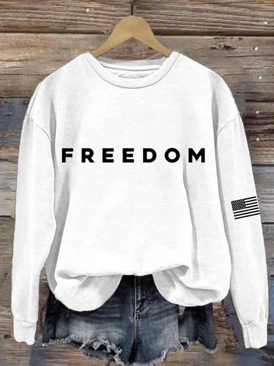 Lässig Rundhals Textbriefe Sweatshirt
