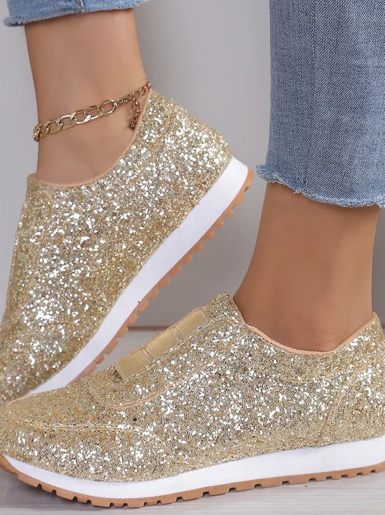 Lässig Unifarben Atmungsaktiv Slip On Flach Flache Schuhe Nahtverarbeitung