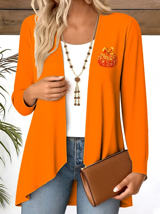 V-Ausschnitt Langarm Halloween Regelmäßig Mikroelastizität Regelmäßige Passform Bluse für Damen