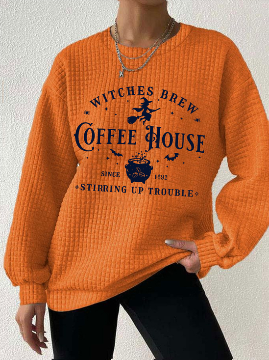 Lässig Rundhals Halloween Sweatshirt