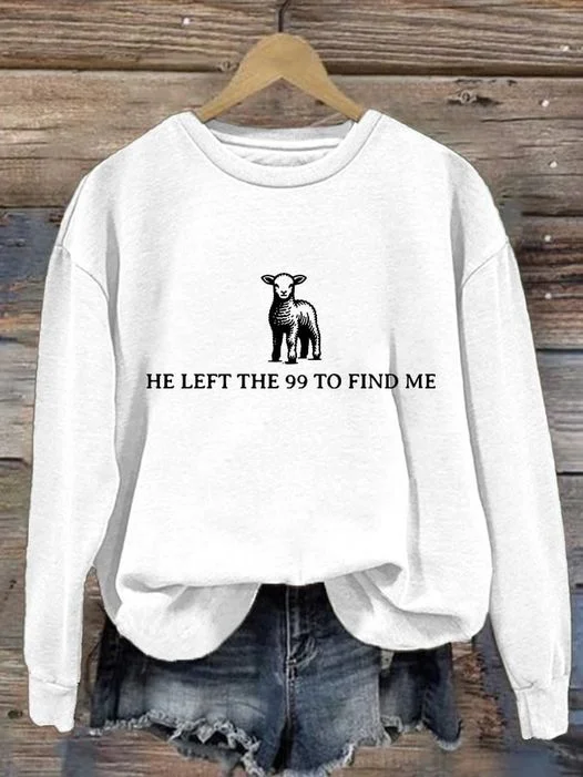 Lässig Rundhals Textbriefe Sweatshirt